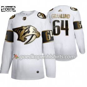 Nashville Predators Mikael Granlund 64 Adidas 2019-2020 Golden Edition Wit Authentic Shirt - Kinderen